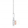 14k White Gold 14k White Gold Morganite And Diamond Pendant - Side View -  103751 - Thumbnail