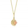 18k Yellow Gold 18k Yellow Gold Morganite And Diamond Pendant - Front View -  103751 - Thumbnail