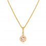 14k Yellow Gold 14k Yellow Gold Morganite And Diamond Pendant - Three-Quarter View -  102646 - Thumbnail