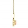 18k Yellow Gold 18k Yellow Gold Morganite And Diamond Pendant - Side View -  103751 - Thumbnail