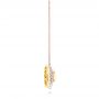  14K Gold And 18k Rose Gold 14K Gold And 18k Rose Gold Natural Yellow Diamond Pendant - Side View -  103160 - Thumbnail