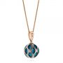 18k Rose Gold 18k Rose Gold Opal Pearl Cut-out Pendant - Flat View -  105300 - Thumbnail