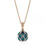 18k Rose Gold 18k Rose Gold Opal Pearl Cut-out Pendant - Three-Quarter View -  105300 - Thumbnail