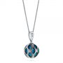 18k White Gold 18k White Gold Opal Pearl Cut-out Pendant - Flat View -  105300 - Thumbnail