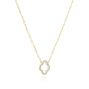 14k Yellow Gold 14k Yellow Gold Open Clover Diamond Necklace - Flat View -  107764 - Thumbnail