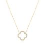 Fluted Clover Diamond Necklace
