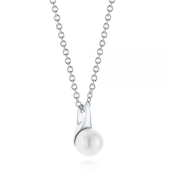  Platinum Platinum Pearl Pendant - Flat View -  100710