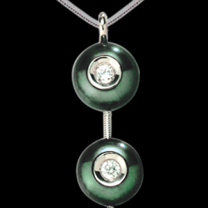 Pearl And Diamond Pendant - Three-Quarter View -  32 - Thumbnail