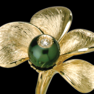 Pearl And Diamond Pendant - Three-Quarter View -  55 - Thumbnail