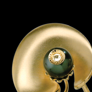 Pearl And Diamond Pendant - Three-Quarter View -  58 - Thumbnail