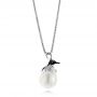 Penguin Carved Fresh Water Pearl Pendant - Flat View -  103234 - Thumbnail