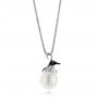 Penguin Carved Fresh Water Pearl Pendant - Flat View -  103234 - Thumbnail