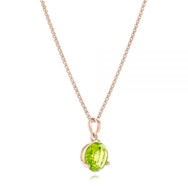 18k Rose Gold 18k Rose Gold Peridot Pendant - Flat View - 102641