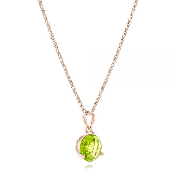 14k Rose Gold 14k Rose Gold Peridot Pendant - Flat View -  102641