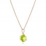 18k Rose Gold 18k Rose Gold Peridot Pendant - Flat View -  102641 - Thumbnail