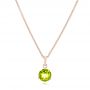 18k Rose Gold 18k Rose Gold Peridot Pendant - Three-Quarter View -  102640 - Thumbnail