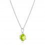 18k White Gold 18k White Gold Peridot Pendant - Flat View -  102641 - Thumbnail