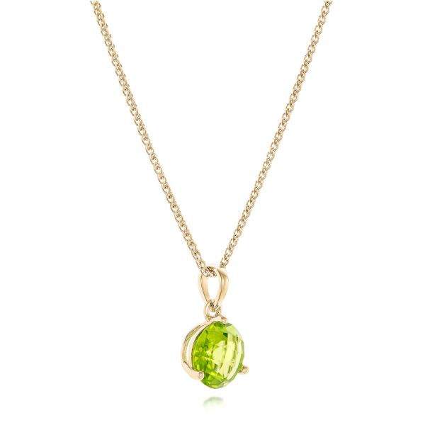 18k Yellow Gold 18k Yellow Gold Peridot Pendant - Flat View - 102641