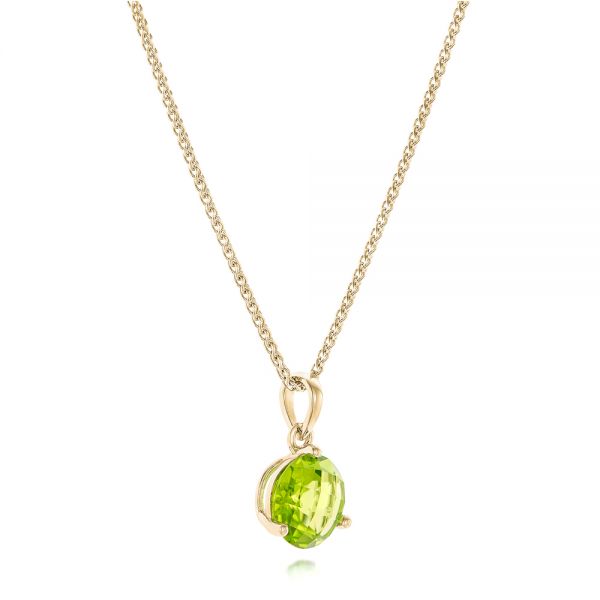 14k Yellow Gold 14k Yellow Gold Peridot Pendant - Flat View -  102641