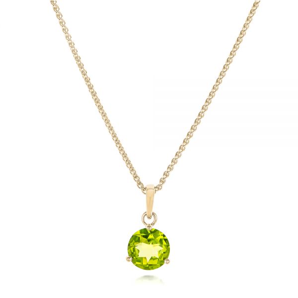 14k Yellow Gold 14k Yellow Gold Peridot Pendant - Three-Quarter View -  102640