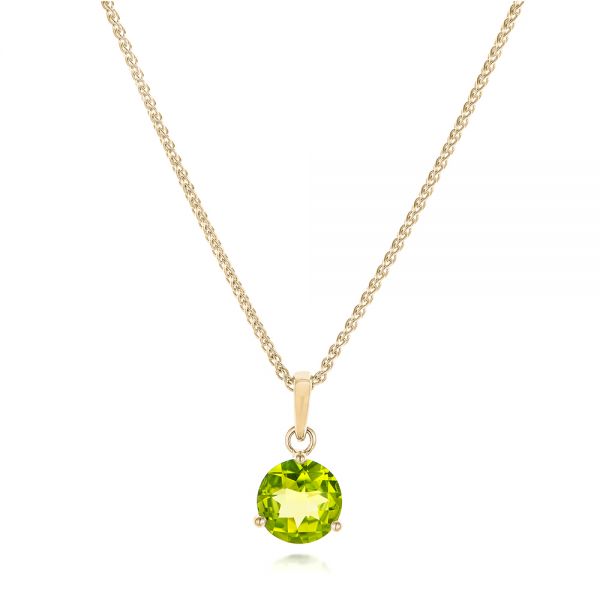 14k Yellow Gold 14k Yellow Gold Peridot Pendant - Three-Quarter View -  102640