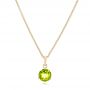 18k Yellow Gold 18k Yellow Gold Peridot Pendant - Three-Quarter View -  102640 - Thumbnail