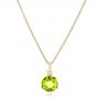 18k Yellow Gold 18k Yellow Gold Peridot Pendant - Three-Quarter View -  102641 - Thumbnail