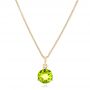 14k Yellow Gold 14k Yellow Gold Peridot Pendant - Three-Quarter View -  102641 - Thumbnail