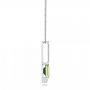 18k White Gold 18k White Gold Peridot And Diamond Pendant - Side View -  101564 - Thumbnail