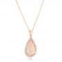 18k Rose Gold 18k Rose Gold Pink Mother Of Pearl And Diamond Venus Mini Pendant - Flat View -  102500 - Thumbnail