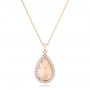 18k Rose Gold Pink Mother Of Pearl And Diamond Venus Mini Pendant