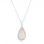  Platinum Platinum Pink Mother Of Pearl And Diamond Venus Mini Pendant - Flat View -  102500 - Thumbnail