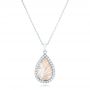  Platinum Pink Mother Of Pearl And Diamond Venus Mini Pendant