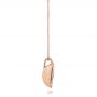 14k Rose Gold 14k Rose Gold Pink Opal And Diamond Circle Pendant - Side View -  101967 - Thumbnail