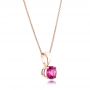 14k Rose Gold 14k Rose Gold Pink Tourmaline Pendant - Flat View -  100968 - Thumbnail