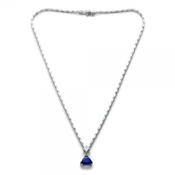 Diamond and Blue Sapphire Necklace #100752 - Seattle Bellevue | Joseph ...