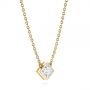 18k Yellow Gold 18k Yellow Gold Princess Cut Diamond Solitaire Pendant - Flat View -  105078 - Thumbnail