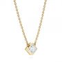 14k Yellow Gold 14k Yellow Gold Princess Cut Diamond Solitaire Pendant - Flat View -  105078 - Thumbnail