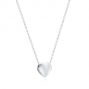  Platinum Platinum Puffed Heart Adjustable Necklace - Flat View -  107690 - Thumbnail