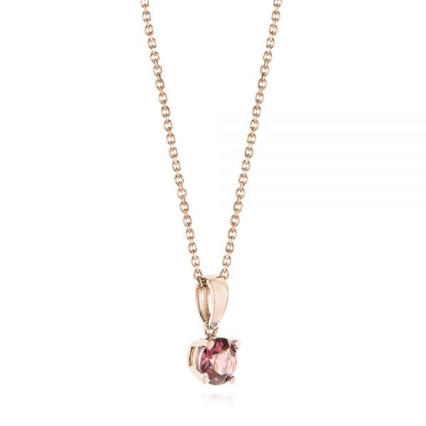 18k Rose Gold 18k Rose Gold Rhodolite Pendant - Front View -  103711