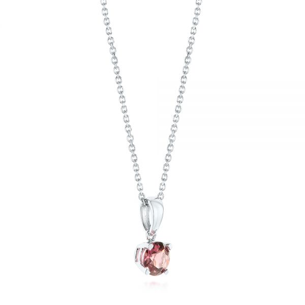  Platinum Platinum Rhodolite Pendant - Front View -  103711