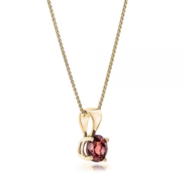 18k Yellow Gold 18k Yellow Gold Rhodolite Pendant - Flat View -  100966