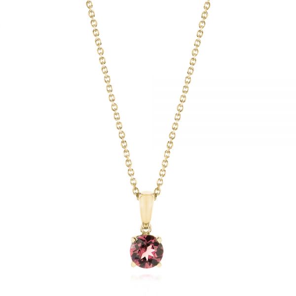 18k Yellow Gold 18k Yellow Gold Rhodolite Pendant - Three-Quarter View -  103711