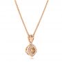 18k Rose Gold 18k Rose Gold Rock'n Roll Moving Center Diamond Pendant - Flat View -  102527 - Thumbnail