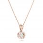 14k Rose Gold 14k Rose Gold Rock'n Roll Moving Center Diamond Pendant - Flat View -  102528 - Thumbnail