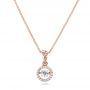 18k Rose Gold 18k Rose Gold Rock'n Roll Moving Center Diamond Pendant - Three-Quarter View -  102528 - Thumbnail