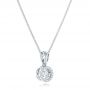 14k White Gold Rock'n Roll Moving Center Diamond Pendant - Flat View -  102528 - Thumbnail