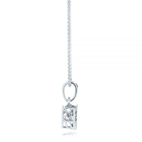  Platinum Platinum Rock'n Roll Moving Center Diamond Pendant - Side View -  102528