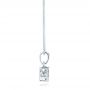 14k White Gold Rock'n Roll Moving Center Diamond Pendant - Side View -  102528 - Thumbnail