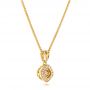 18k Yellow Gold 18k Yellow Gold Rock'n Roll Moving Center Diamond Pendant - Flat View -  102527 - Thumbnail